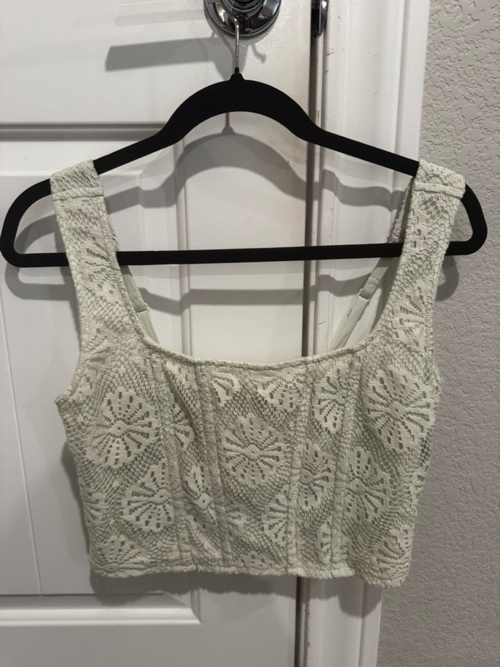 American Eagle Outfitters Sage Crochet Crop Top
